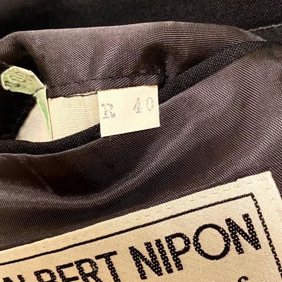 Albert Nipon Black 100% Wool Men’s 40R Double Breasted Blazer Made In USA - Picture 7 of 10